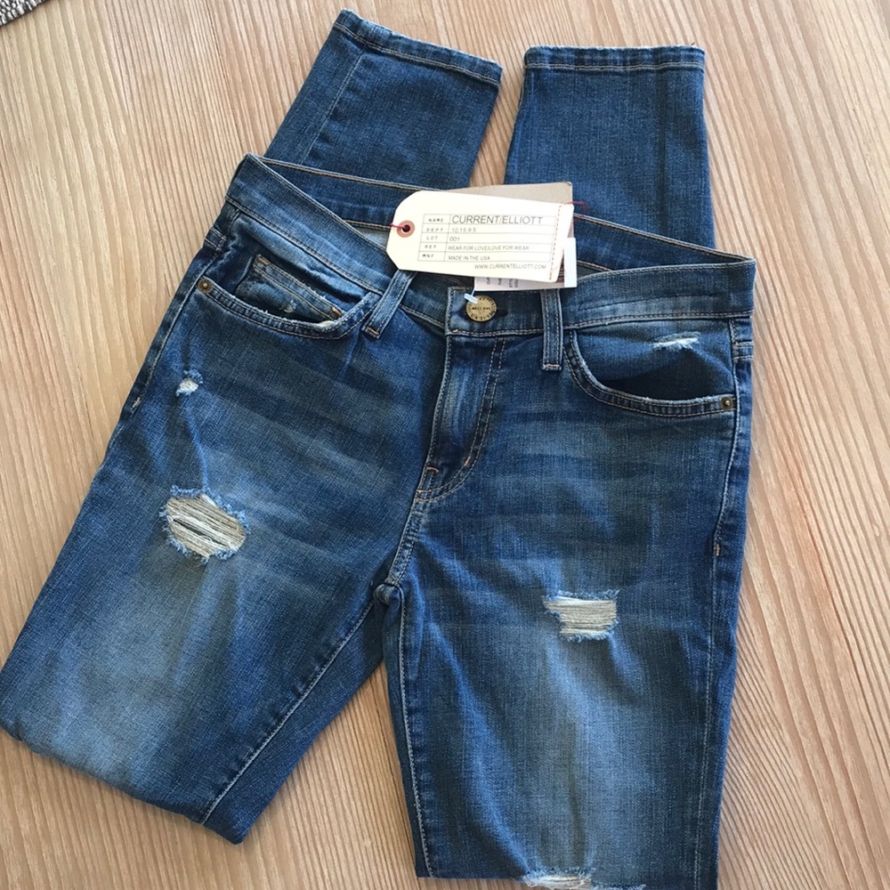 Current/Elliot ankle skinny in Borough Destroy